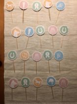 Kindergeburtstag feiern - Pferdische Sticker für Kuchen.